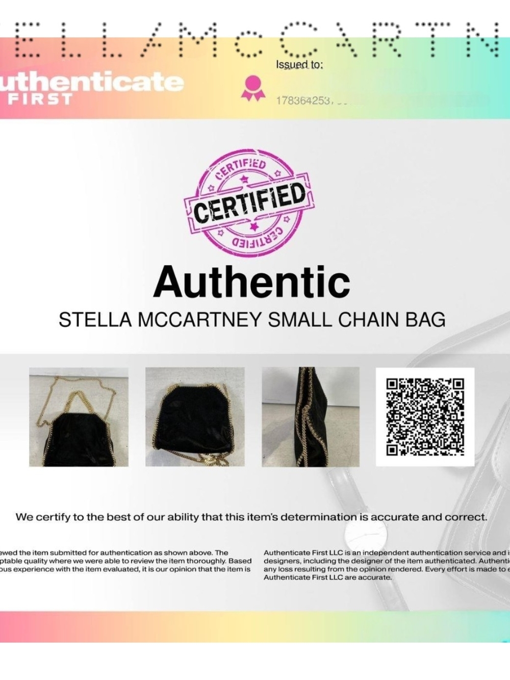 Stella McCartney Mini Falabella Black Gold Fold Over Tote Bag Authenticated - Picture 16 of 16